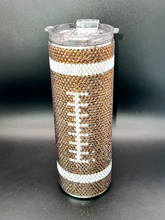 Load image into Gallery viewer, Ready-to-Ship Football Inspired Rhinestone Tumbler
