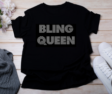 Load image into Gallery viewer, &quot;Bling Queen&quot; Rhinestone T-shirt

