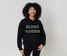Load image into Gallery viewer, &quot;Bling Queen&quot; Rhinestone Hoodie
