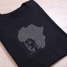 Load image into Gallery viewer, &quot;Natural Hair Africa&quot; Rhinestone T-Shirt
