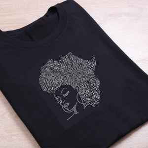 "Natural Hair Africa" Rhinestone T-Shirt