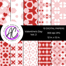 Load image into Gallery viewer, Valentine Vol.2  Seamless Digital Paper Pack

