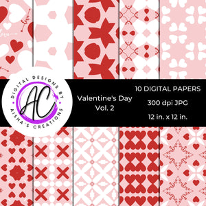 Valentine Vol.2  Seamless Digital Paper Pack