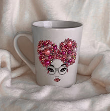 Load image into Gallery viewer, Custom Rhinestone and Pearl Embellished Diva Mugs
