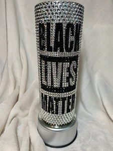 "Black Lives Matter" Rhinestone Embellished Tumbler