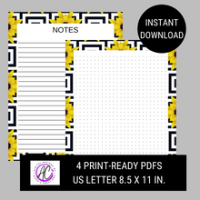 Load image into Gallery viewer, Sunflower Themed Printable Stationery
