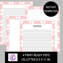 Load image into Gallery viewer, Valentine&#39;s Day Themed Printable Stationery
