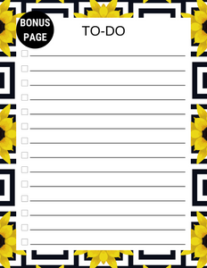 Sunflower Themed Printable Stationery